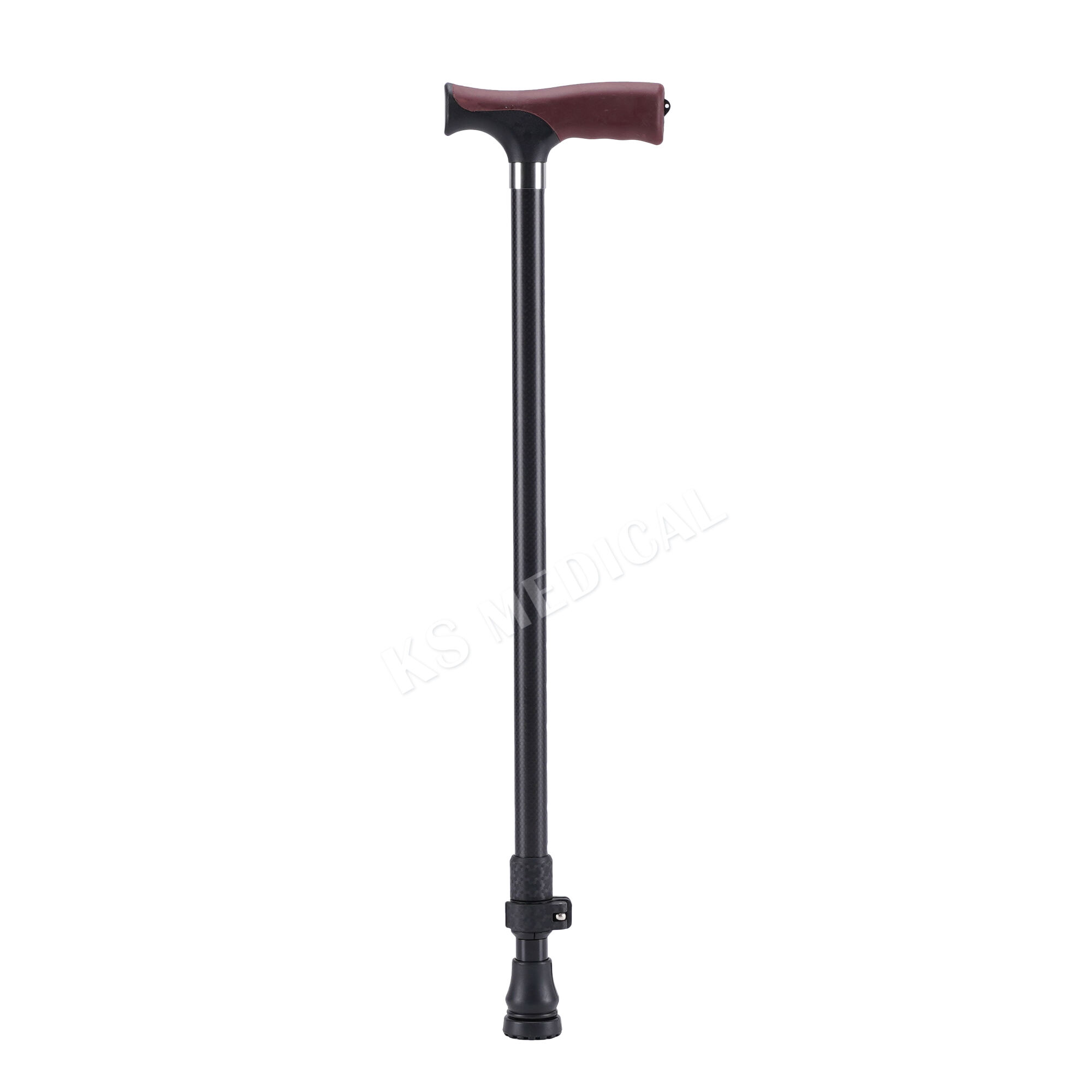KSM-WS02 Wholesale Custom Logo LED Walking Cane with Telescopic Height Adjustment for Elderly Outdoor Hiking Stability