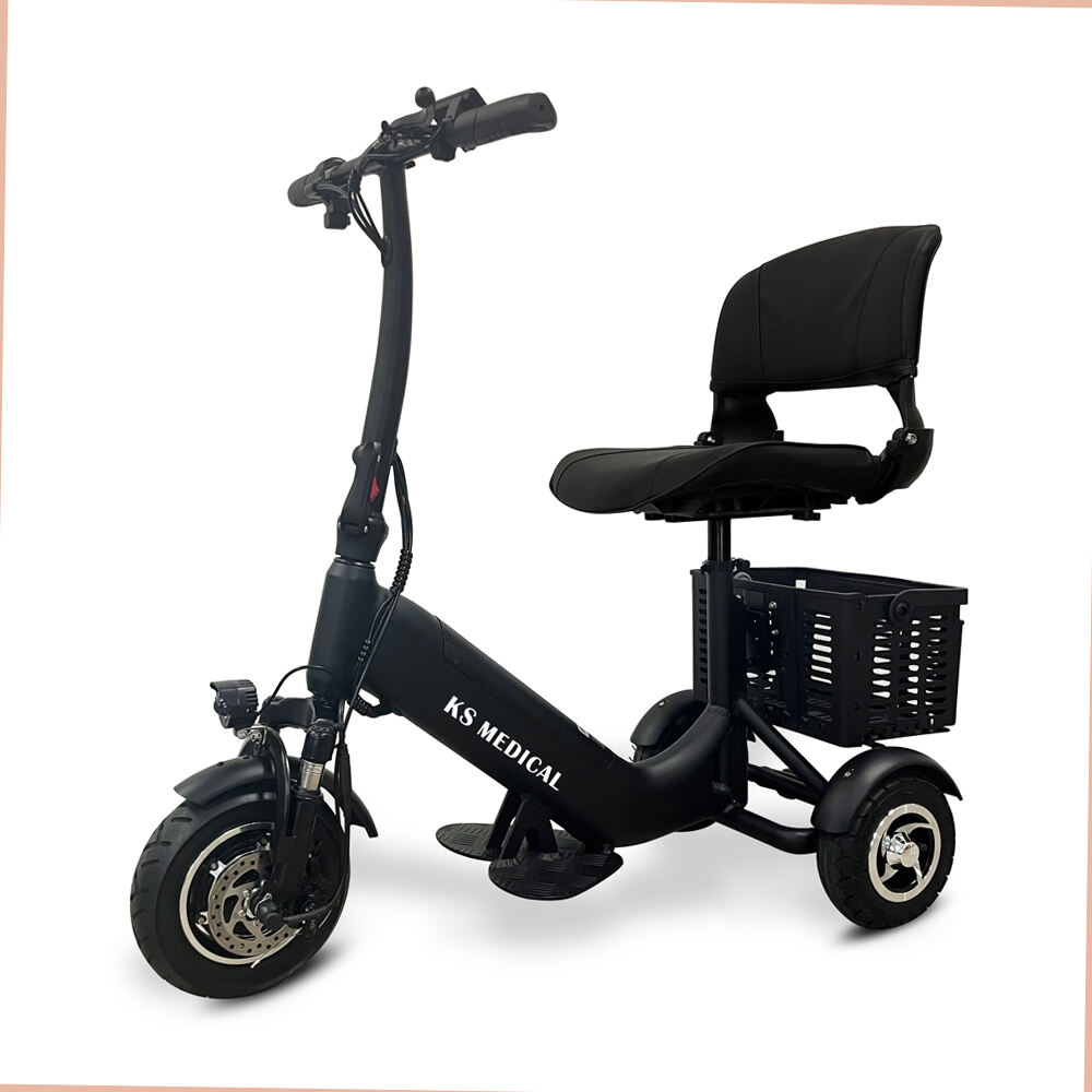 KSM-902B Folderbar 3-hjuls voksen voksne Elektrisk Scooter for gamle ældre rejsemobilitet 3-hjuls handicappede scooters