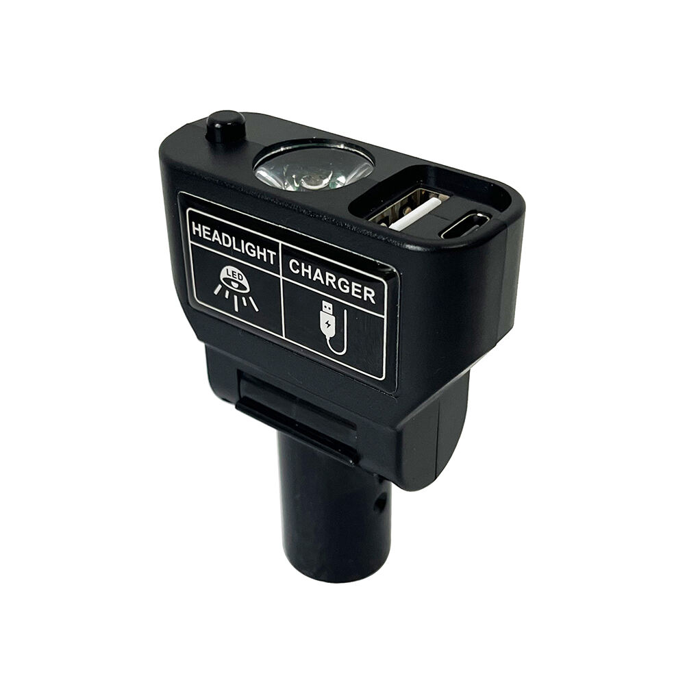 KSM-L02 Universelle montierte Elektrowheelchair-Scheinwerfer LED-Leuchten mit USB-Ladegerät für Wheelchairs 3-poliger XLR-Anschluss für elektrische Wheelchairs Ladegerät
