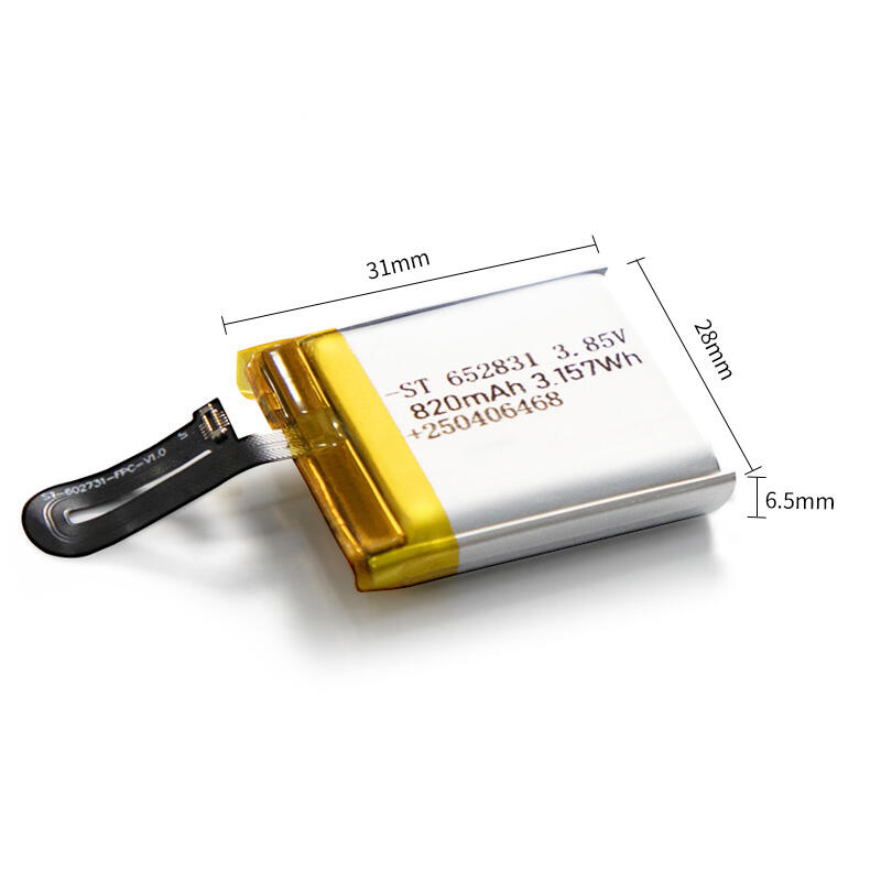 OEM Rechargeable Li ion Batteries 820mAh  3.85V ST-652831
