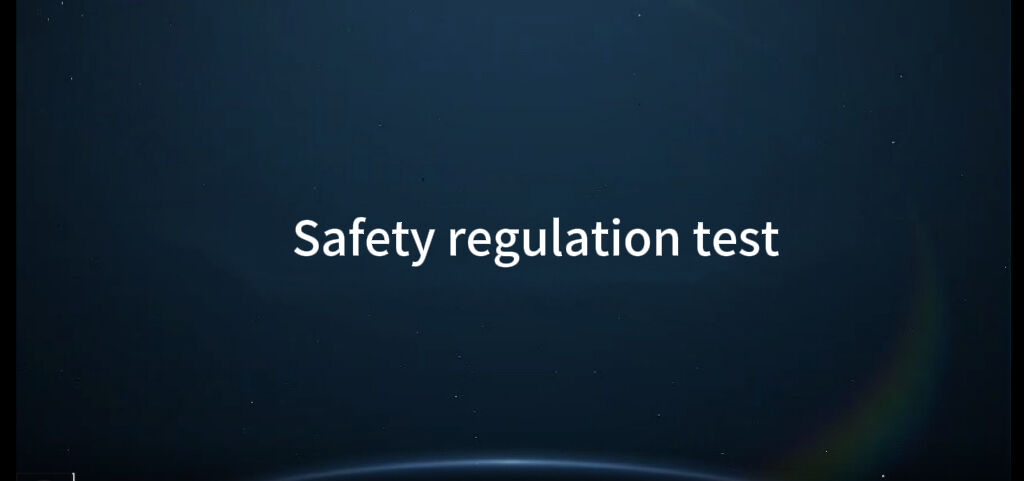 Safety regulation test