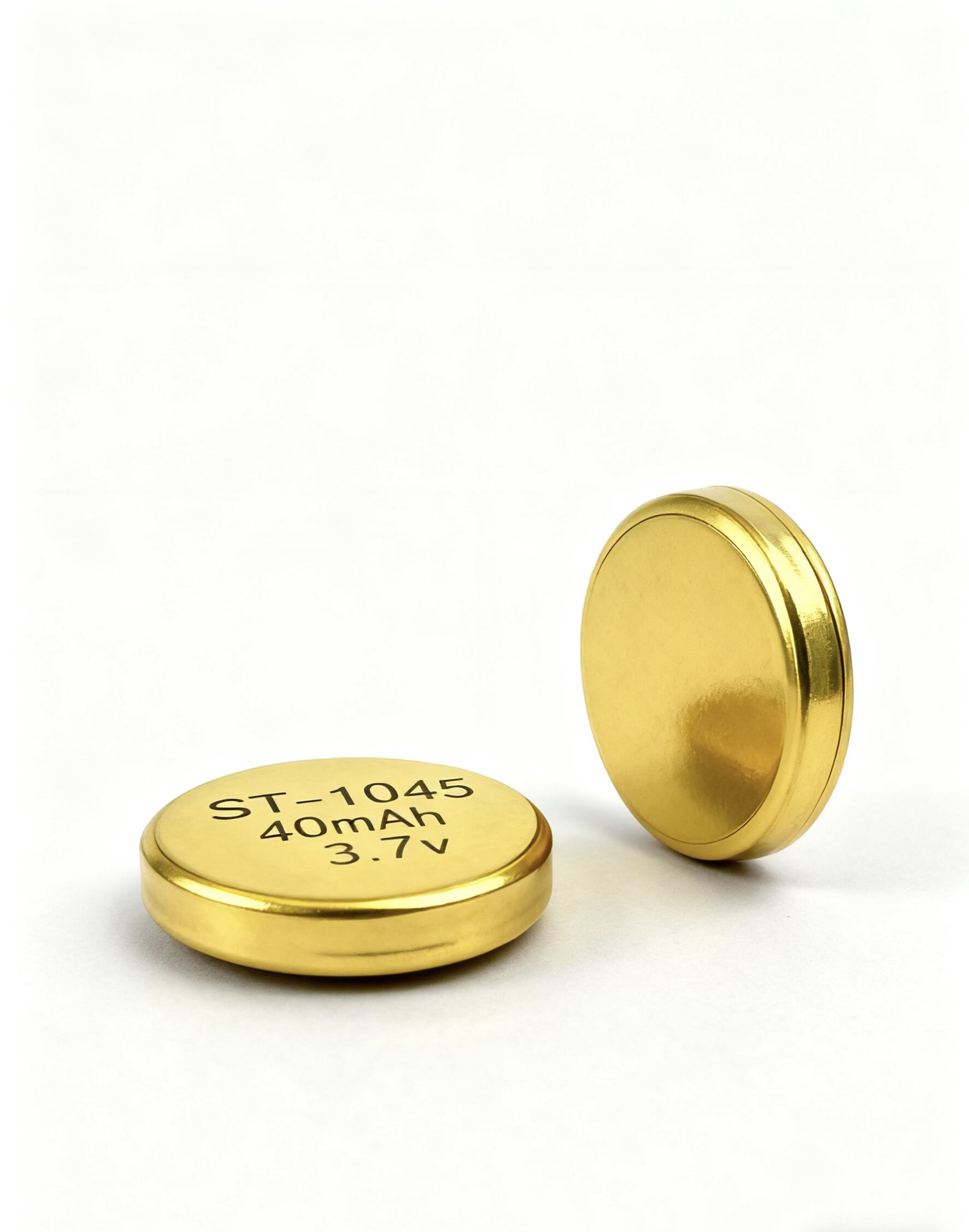 OEM Rechargeable coin button Batteries 3.7V 40mAh ST-1045