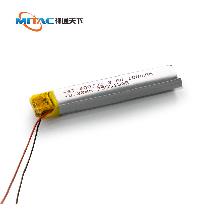 OEM Rechargeable Li ion Batteries 100mAh  3.8V ST-400735
