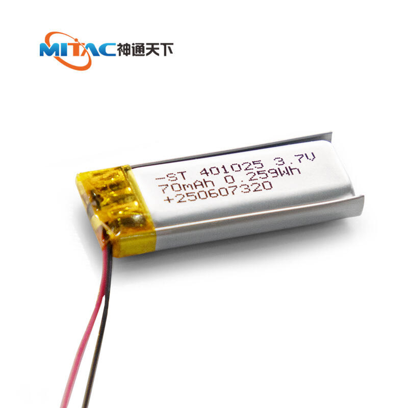 OEM Rechargeable Li ion Batteries 70mAh  3.7V ST-401025