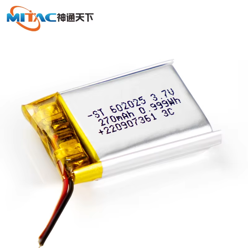 OEM Rechargeable Li ion Batteries 270mAh  3.7V ST-602025