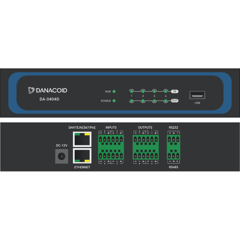 Digital Audio Processor (4 in 4 out)-DA-0404D