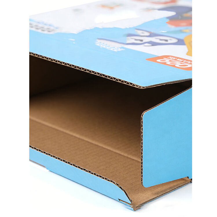 Praktiline ja vastupidav konstruktsioon (kahekordne lainkarton + lõikega kokkupanekukonstruktsioon)