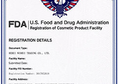 FDA Cosmetic Certificate