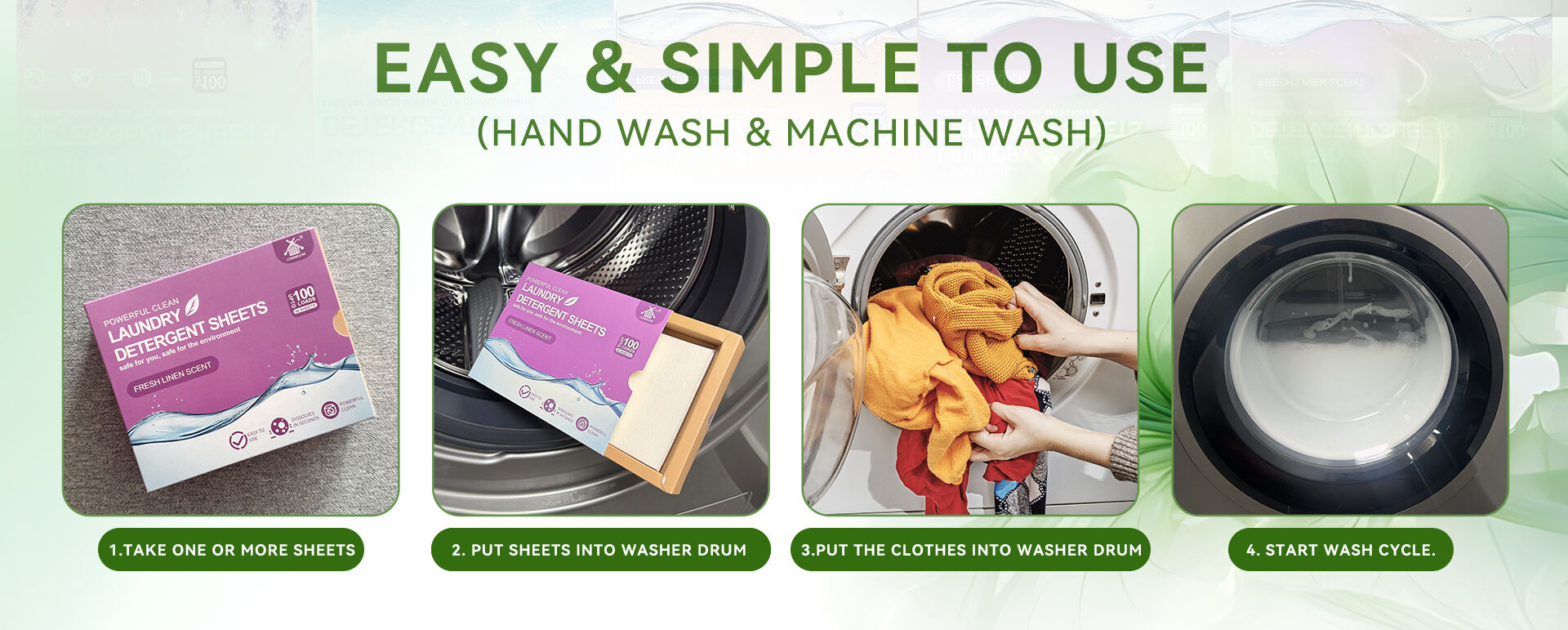 eco biodegredable washing strips laundry detergent sheets-1