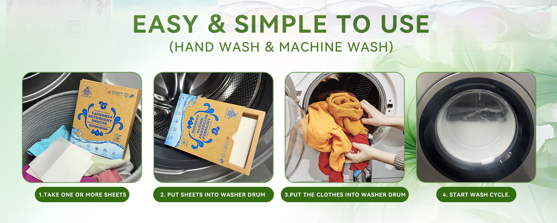 eco friendly cleaning supplier laundry detergent sheets-1