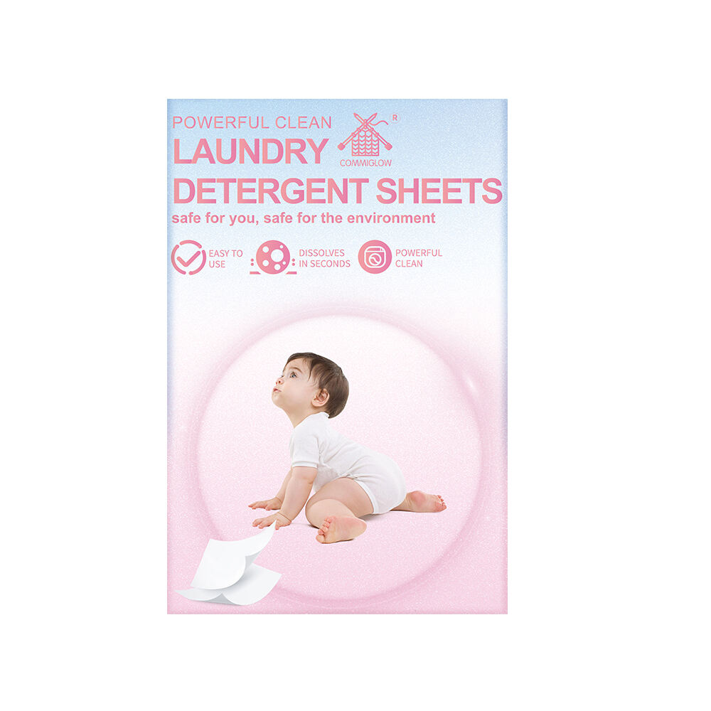 Eco-Friendly No Harmful Sensitive Skin Newborns Pregnant Underwear Cleaning Strips Sheet Baby Laundry Detergent Sheet