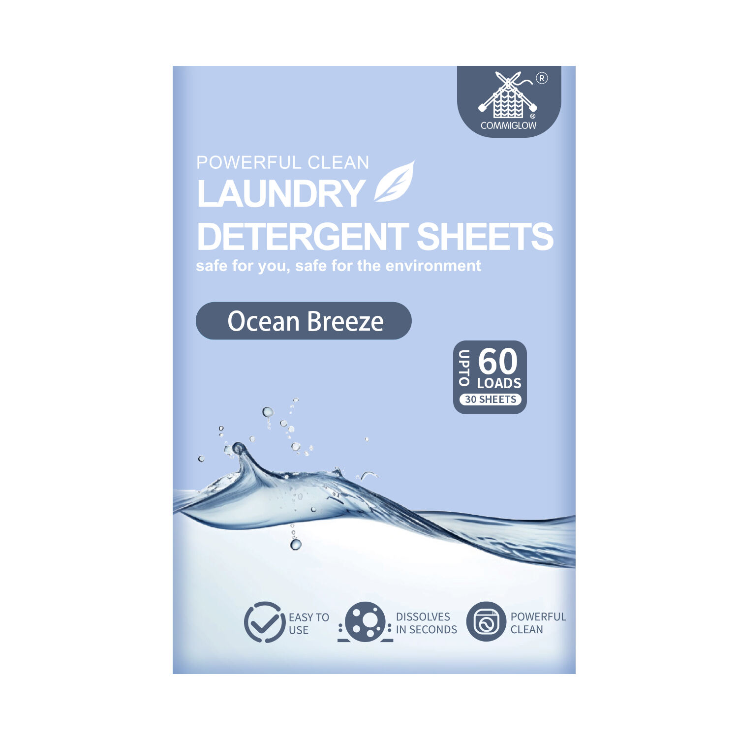 OEM Eco Friendly Biodegradable Super Concentrated Laundry Detergent Sheet