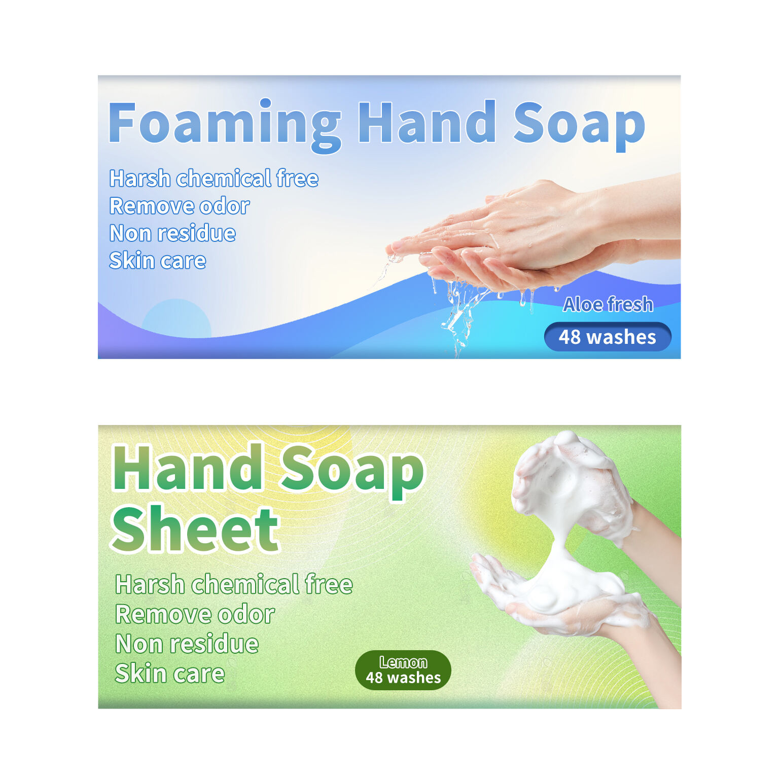Portable Disposable  Mini Travel Cleaning Hand Wash Paper Soap Sheets