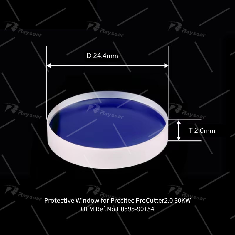 Laser Protective Window D24.4*T2.0mm D37*T7.0mm for Precitec ProCutter2.0 30KW