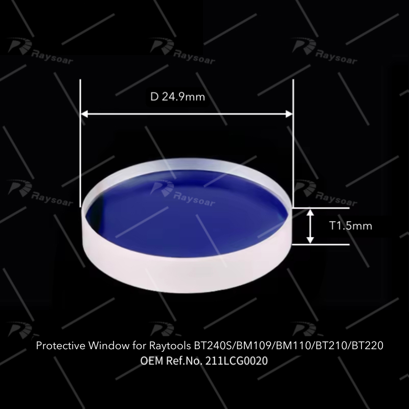 Laser Protective Window D24.9*T1.5mm D27.9*T4.1mm for Raytools BT240/BT240S/BM109/BM110/BT210/BT220