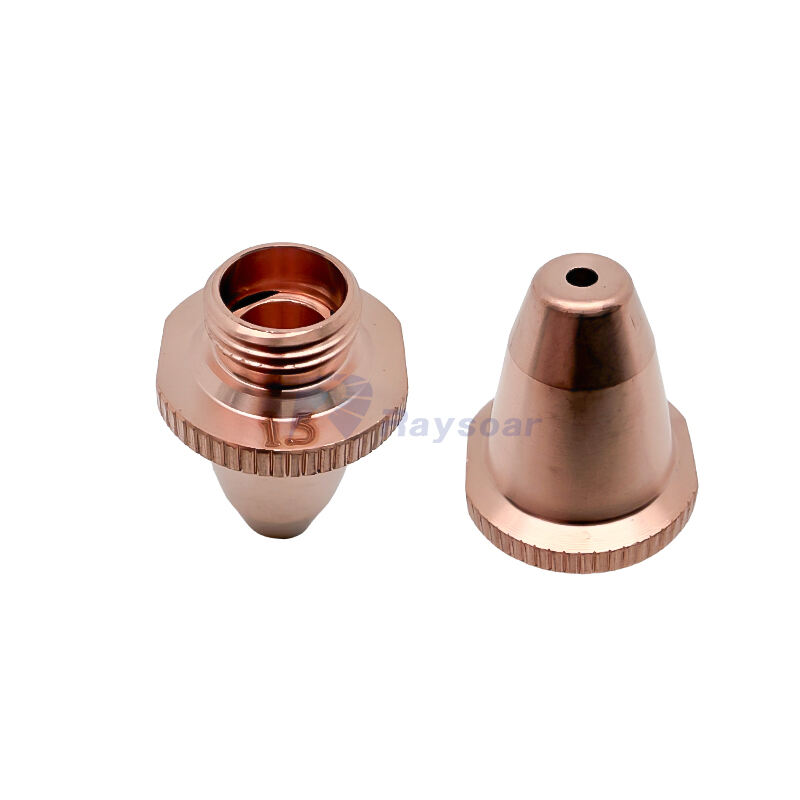 نوزل لیزر برش دو لایه Raysoar D14 H19 M8mm برای سر برش لیزری bodor