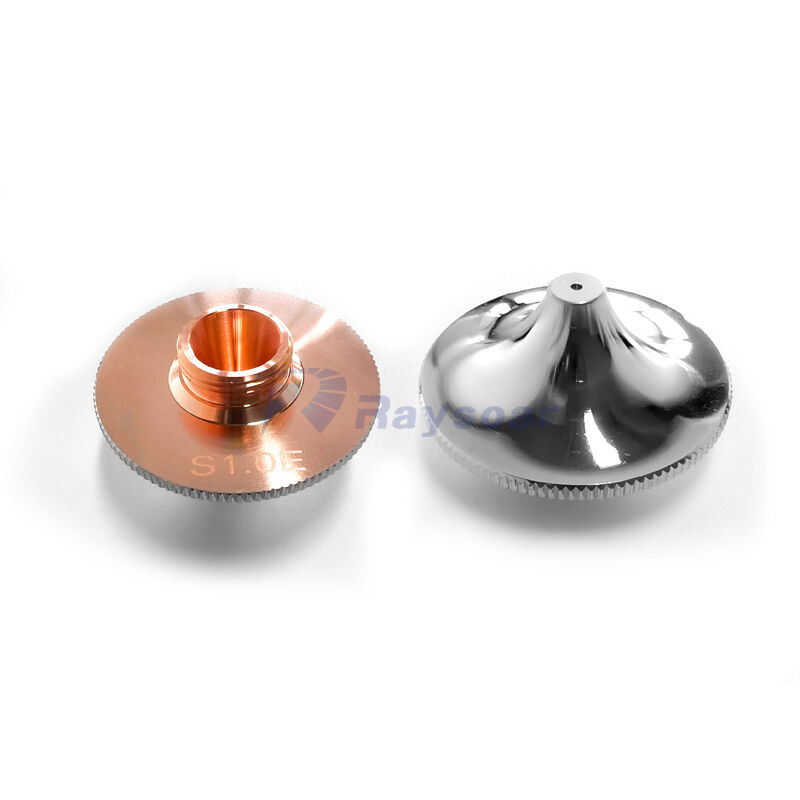 Vòi phun cắt laser D28H15M11mm mạ crôm, vòi phun một lớp hoặc hai lớp cho máy cắt laser Han's