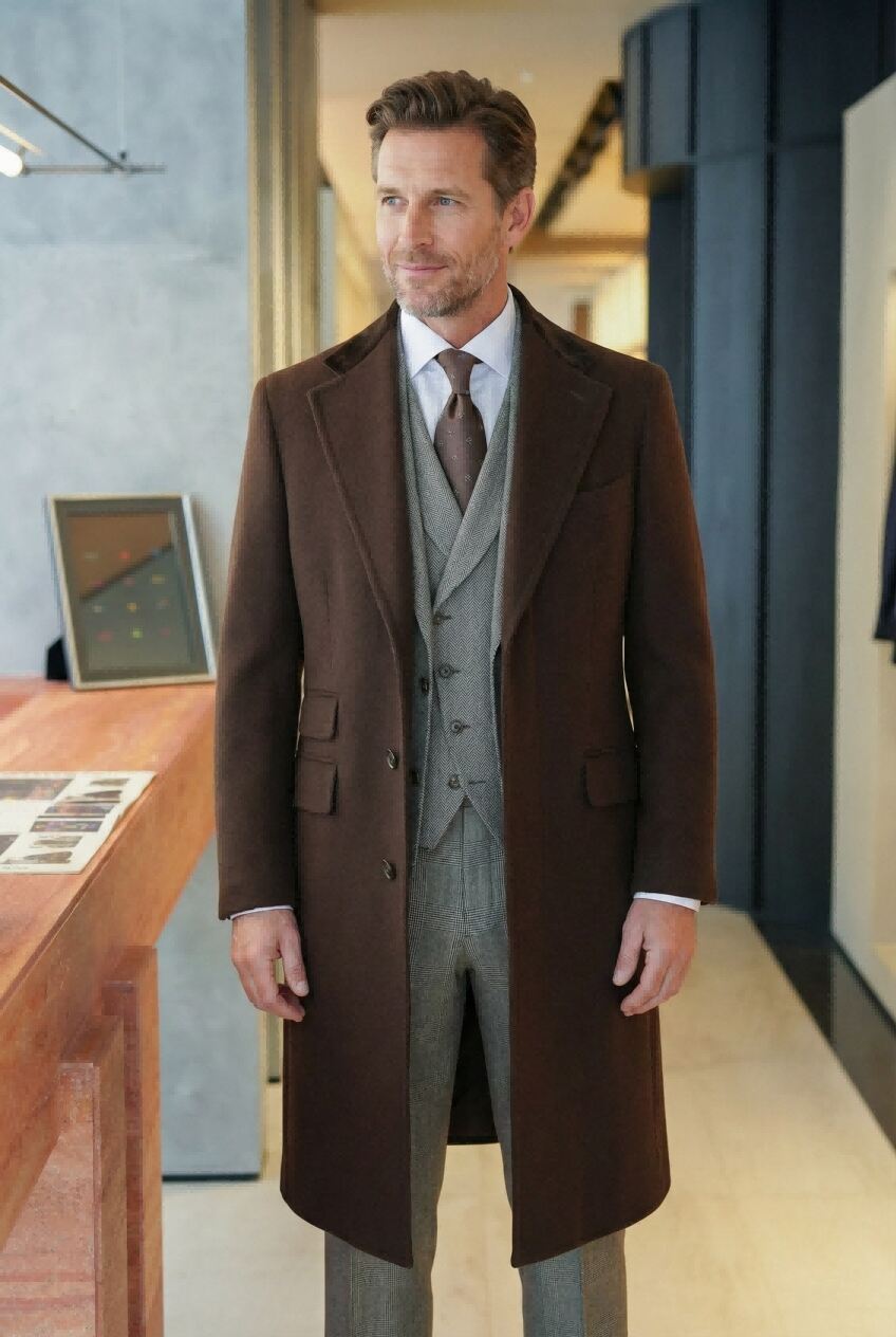 The Diplomat Single-Breasted Greatcoat | Brown