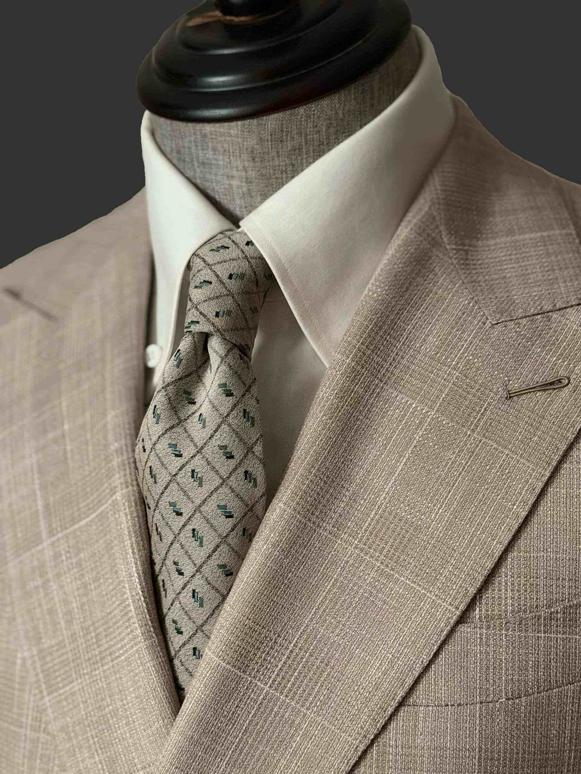 El traje modernista de doble botonadura | Gris azulado apagado de bambú