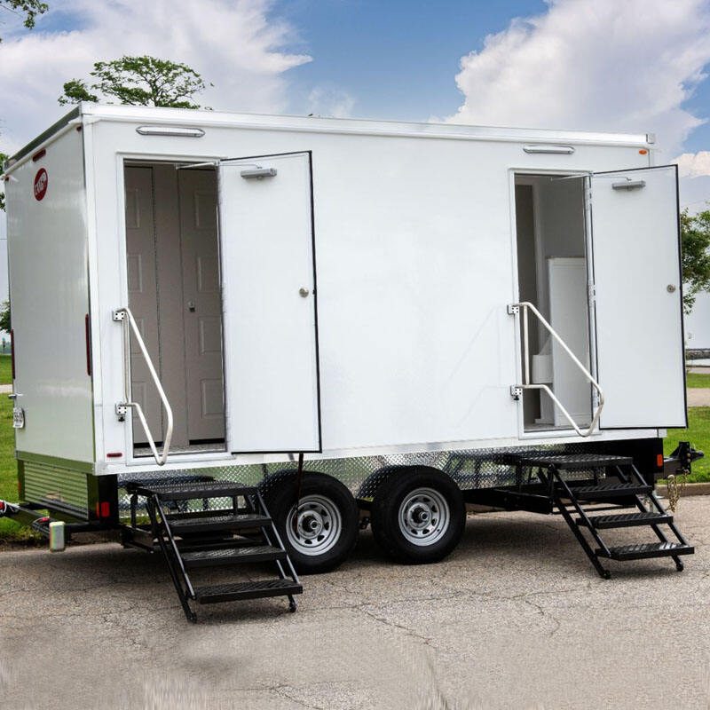 2 Stalls Luxury Portable Restroom For Sale Manufacturers With DOT Certificate