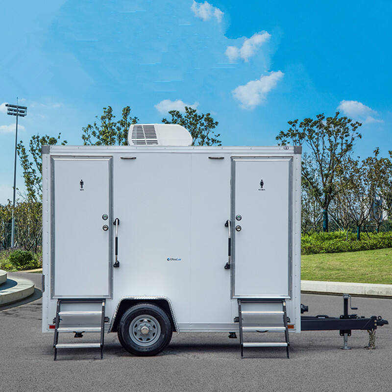  Luxury Mobile Double Toilet with shower Trailer Portable Lavatory Trailer builder