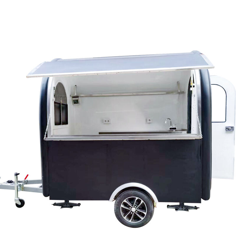 Cheap Mobile Bar Round Fast Food Trailer Truck Coffee Bar Dessert Cart Fully Equipped