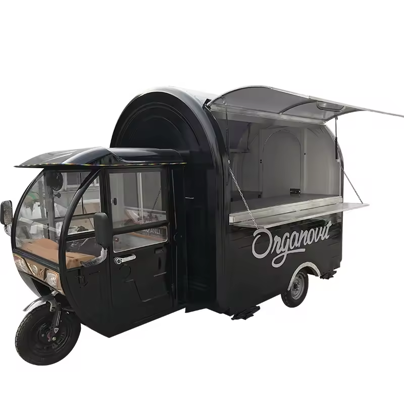 Hot Sale Three Wheel Food Truck For Fast Food Coffee Hot Dog Trailer With Kitchen Equipment