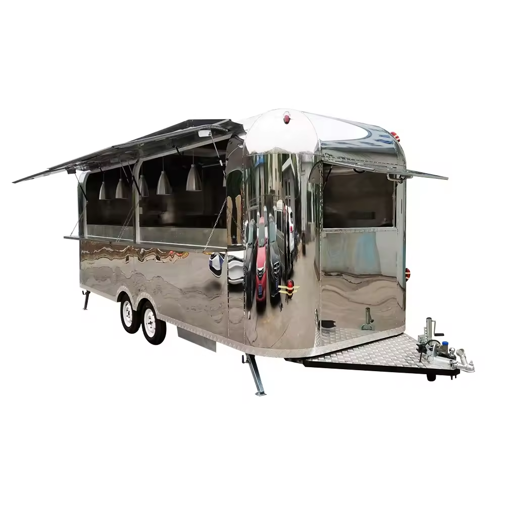 Reboque de food truck móvel Airstream Concession Truck Airstream BBQ Ice Cream Food Cart