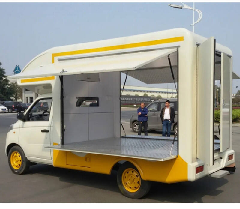 Carrello bar refrigerato per caffè, gelato, pizza, snack, fast food, auto in vendita