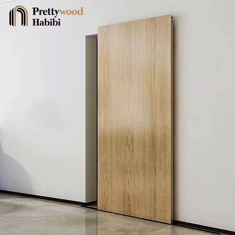 Prettywood Luxury Modern Noiseless Hardware Sliding Wooden Interior Frameless Barn Doors.jpg