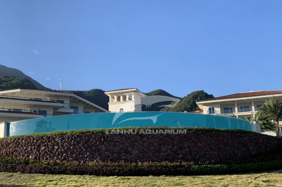 [Lanhu Aquarium Engineering Project] Det akrylinddæmmede swimmingpool på Lishui Yunhe Yunman Hotel, kendt som Kinas 