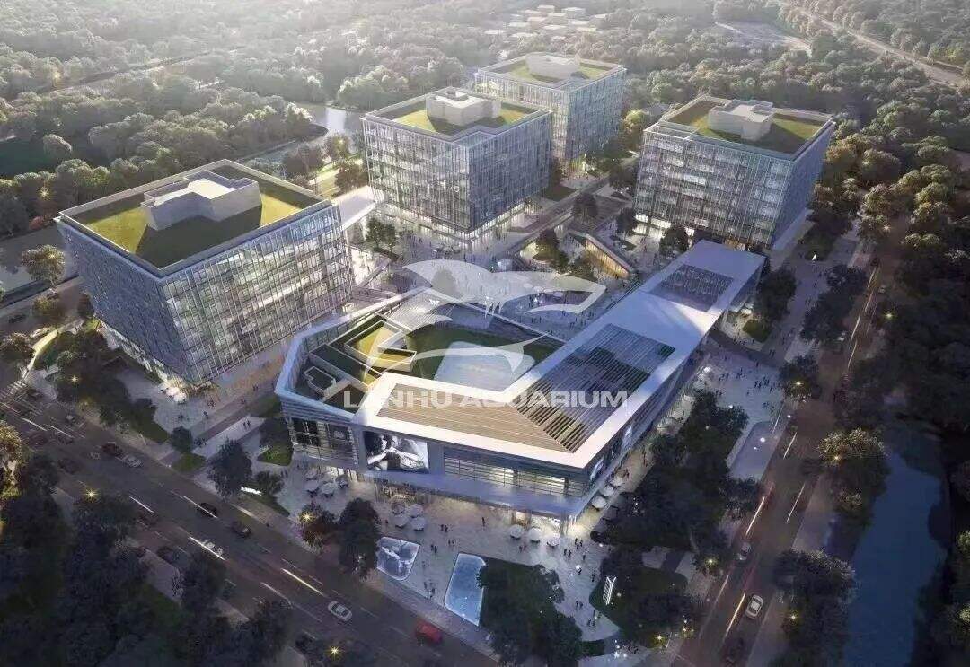 [Lanhu Aquarium Engineering Project] Shanghais første trappetræningsstil, 10 meter dyb akrylkøledykkerbassin, er færdiggjort i Øst Hongqiao.