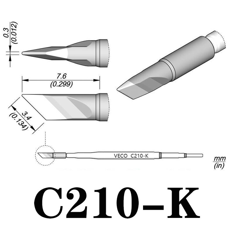 C201 Premium-Grade Multi-Purpose Soldering Iron Tips - High-Precision