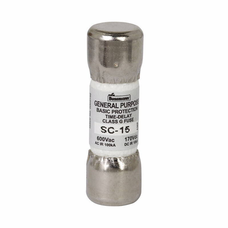 15A 600Vac 480Vac SC-15 Class G For HVAC System Bussmann Fuse