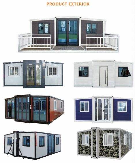 What parts of the expandable house can be customized by the clients?