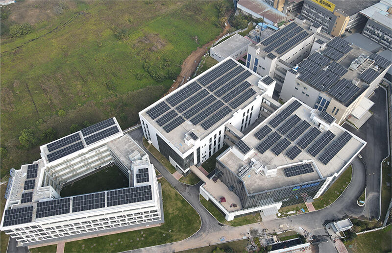 Foshan,China 1MW medicine company  completely solar system EPC project. factory