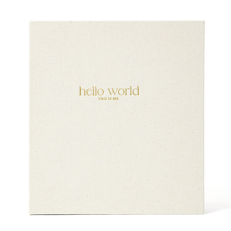 Custom linen cover baby keepsake memory book baby journal