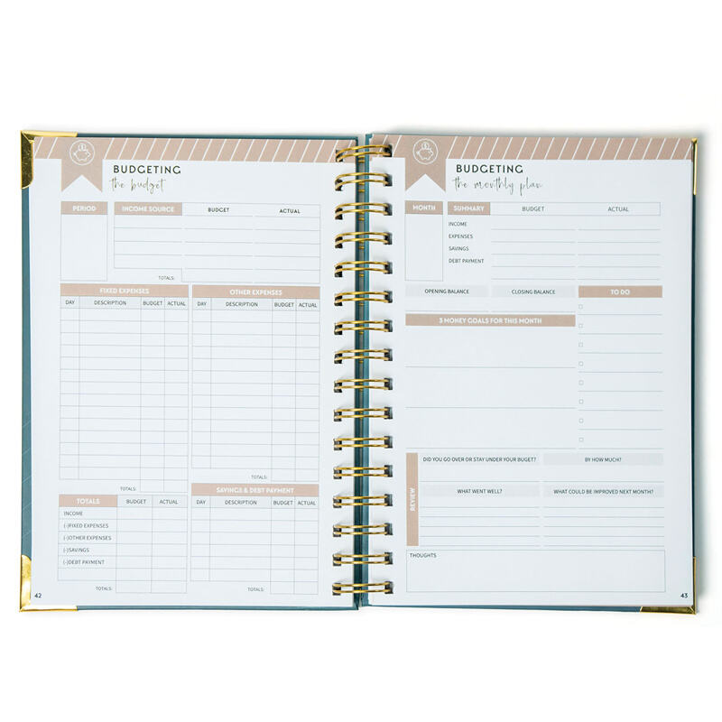 A5 spiral financial budget planner saving challenge book