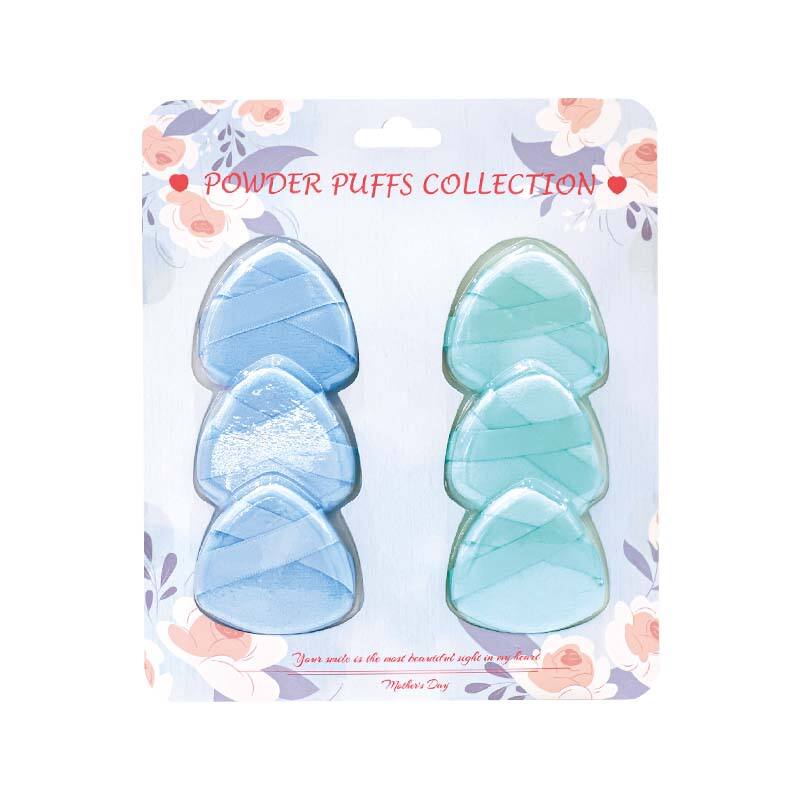 Blue Green Powder Puff Set