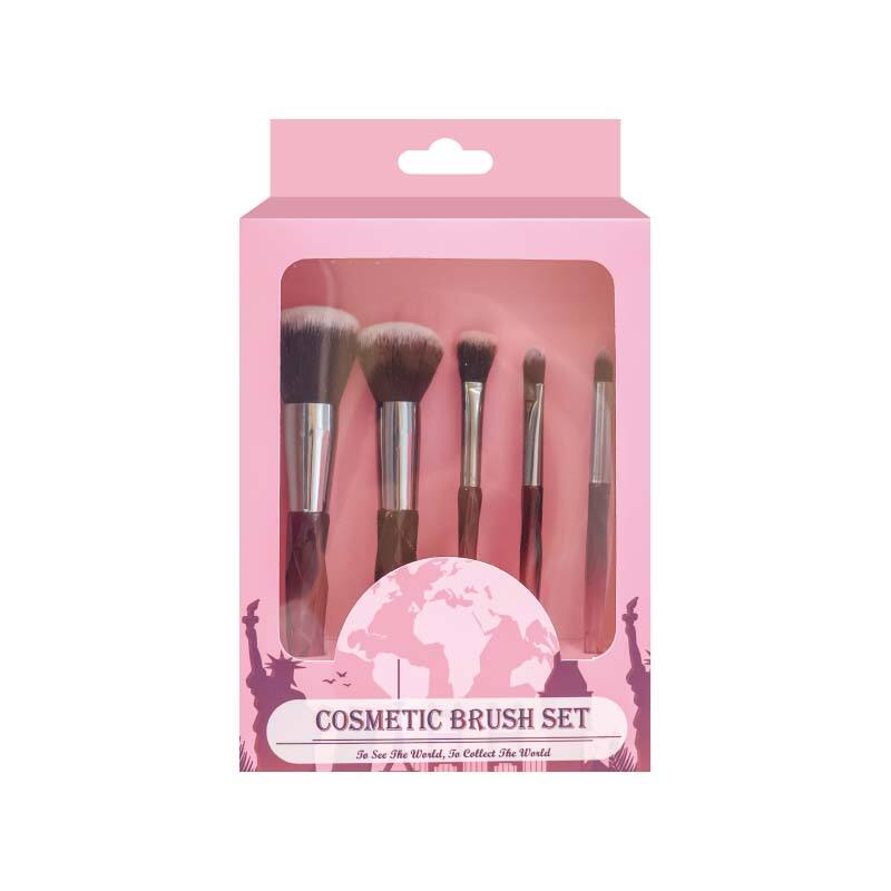 Travel Series Pink Global Design Makeup Brushes Set