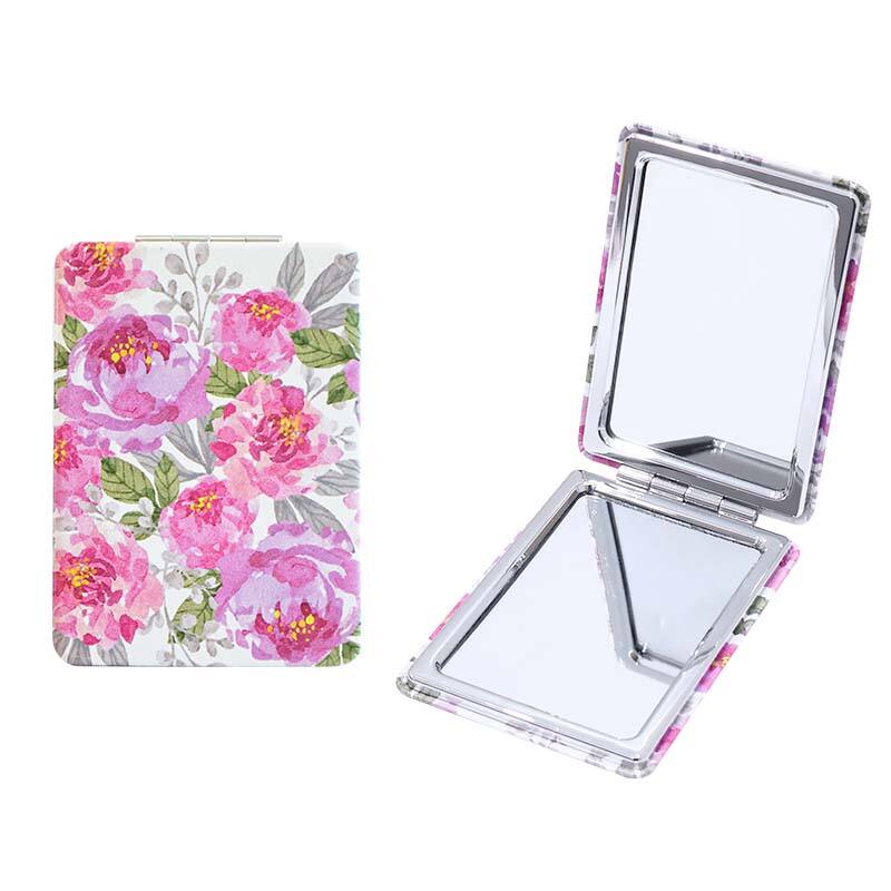 Peony Flower Series Square Pocket Mirror