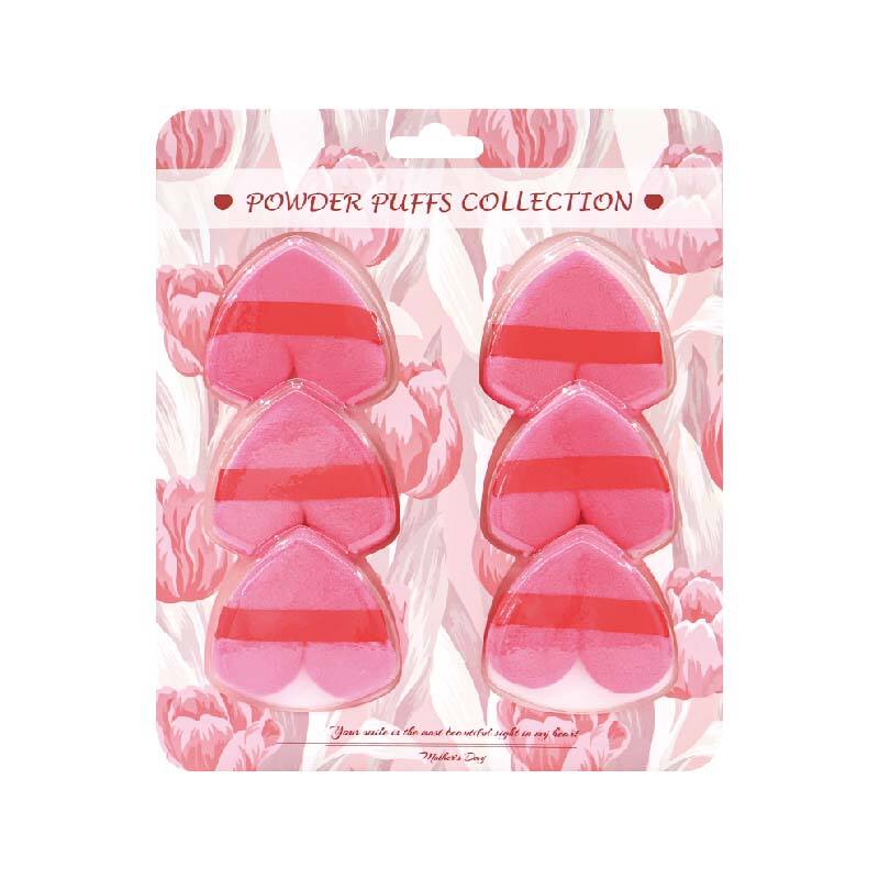 Pink Heart Shaped Powder Puff Set