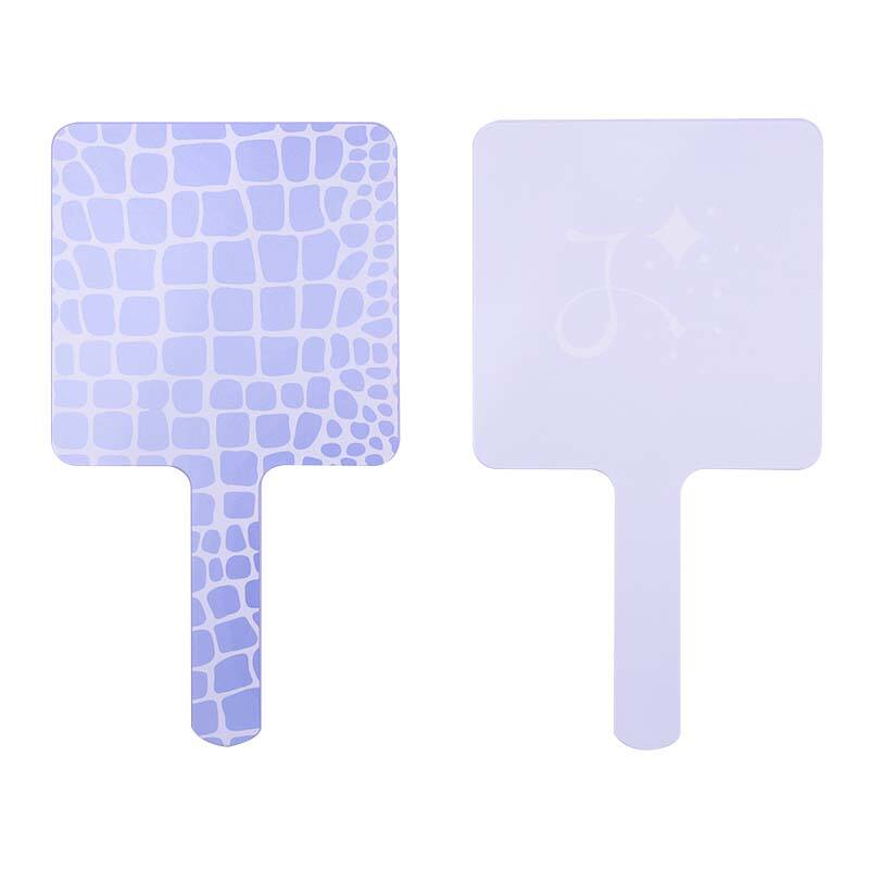 Purple Python Series Square Handheld Mirror