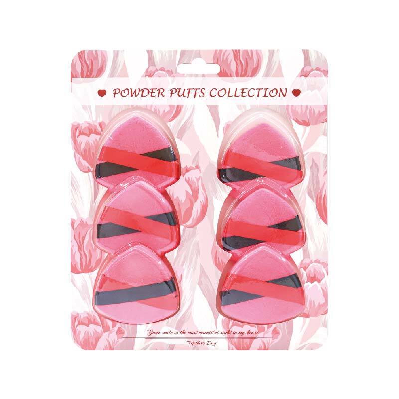 Mixed Color Band Powder Puff Set