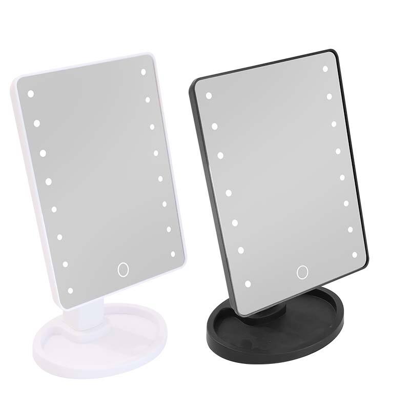 Miroir de bureau rectangulaire à éclairage LED professionnel