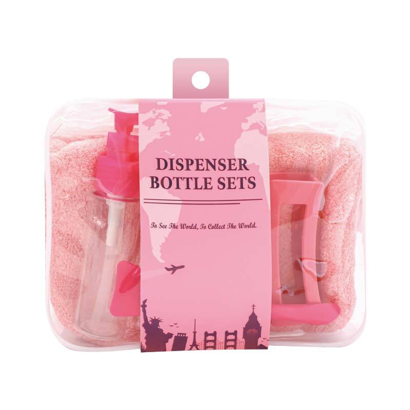 Rejseserie Pink Global Bath Accessories Set