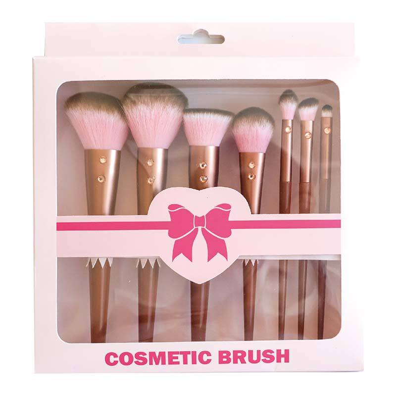 Diamond Dot 7 pcs Makeup Brushes Set