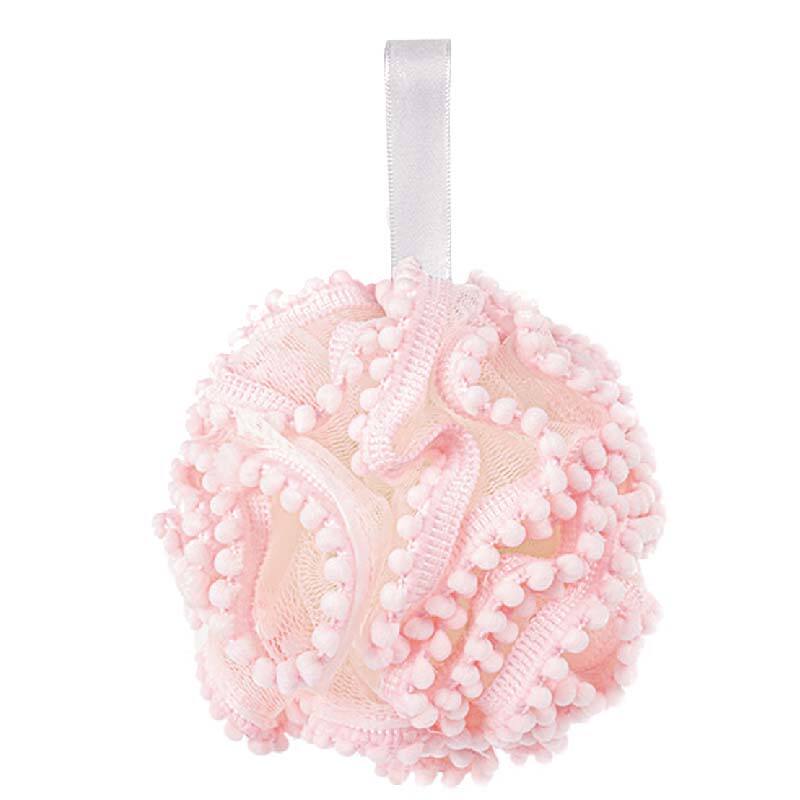 Loofah en maille de bain à motif de perles