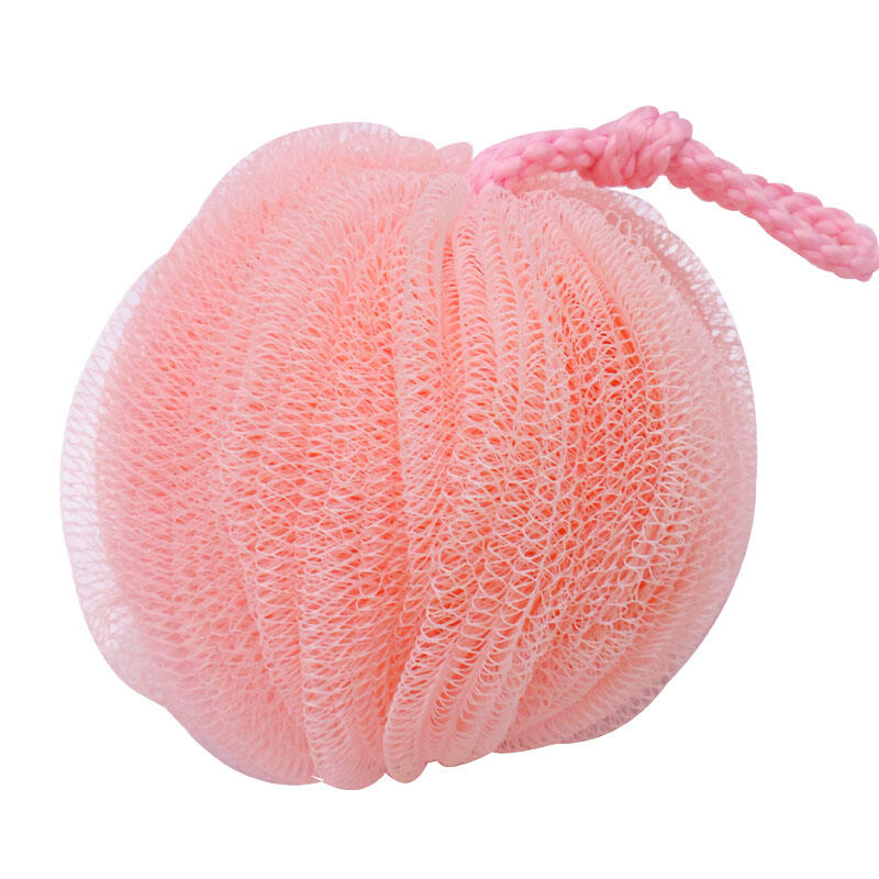 Pink Pumpkin Shaped Mesh Loofah