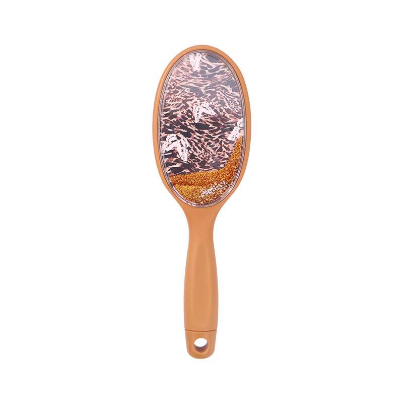 Leopard Series Oval Quicksand Liquid Hair Brush